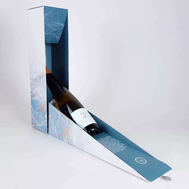 scatola regalo rettangolare in cartone per vino