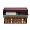 Scatola per vino di lusso nera con cassetto