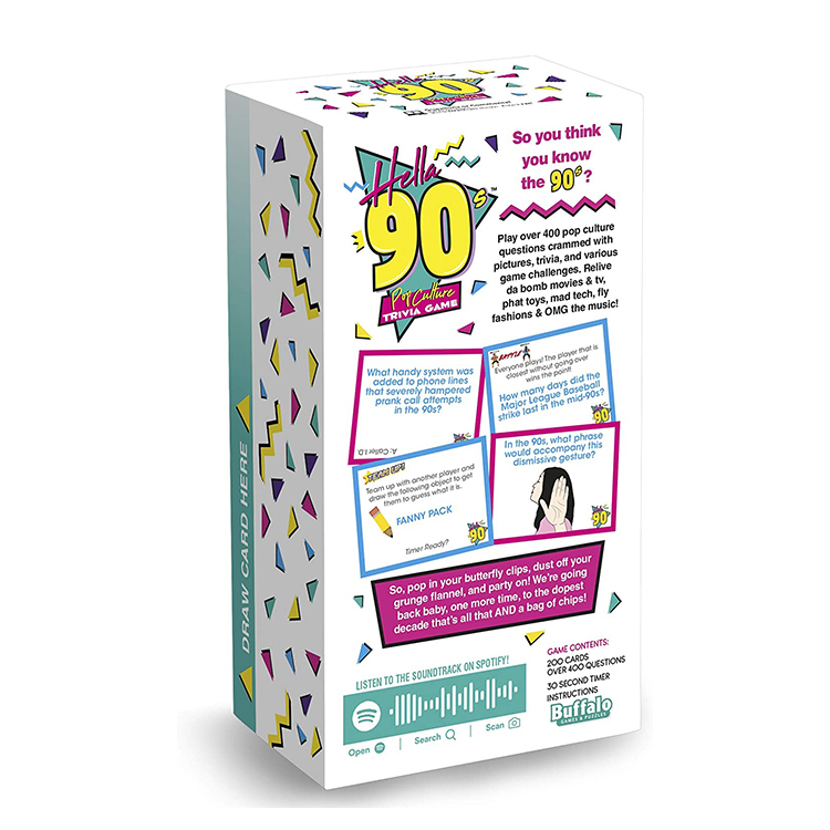 Musica Trivia Gioco di carte Stampa personalizzata