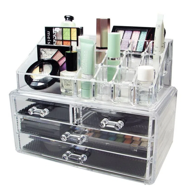Scatola organizer per trucchi in acrilico