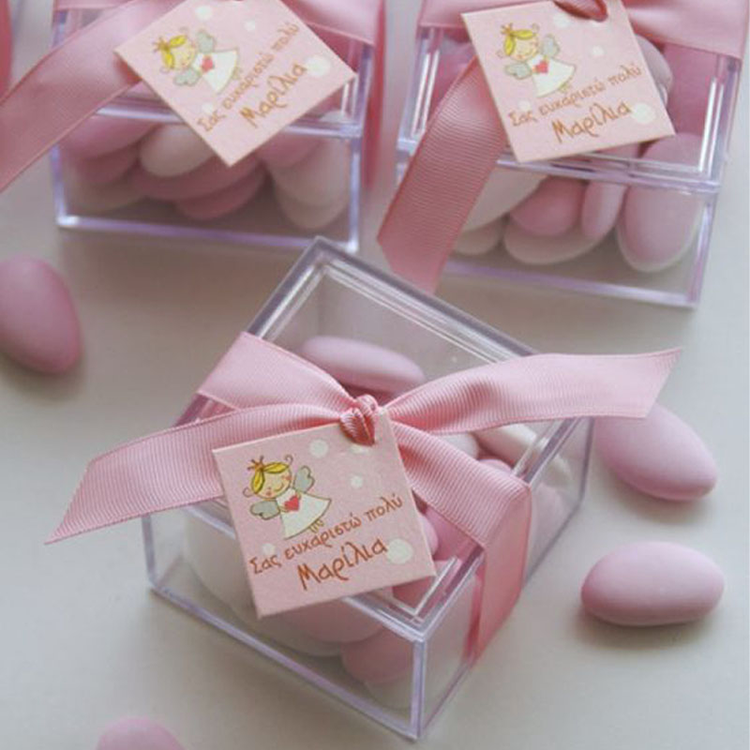 Scatola per caramelle in acrilico con coperchio