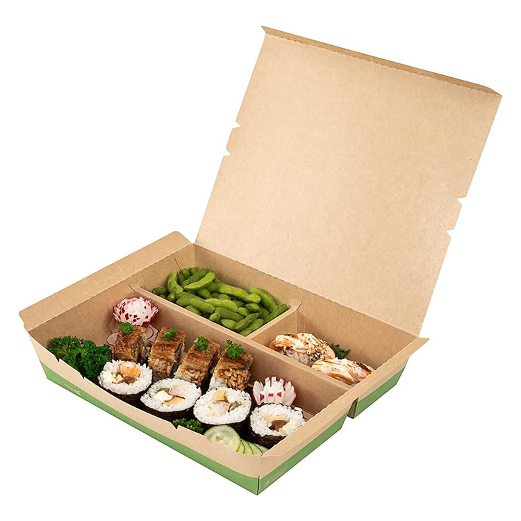 Scatola di sushi di carta kraft da asporto
