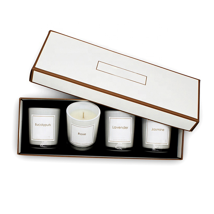 Set di candele con scatola di lusso