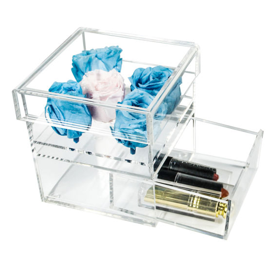 Fioriera in acrilico con cassetto